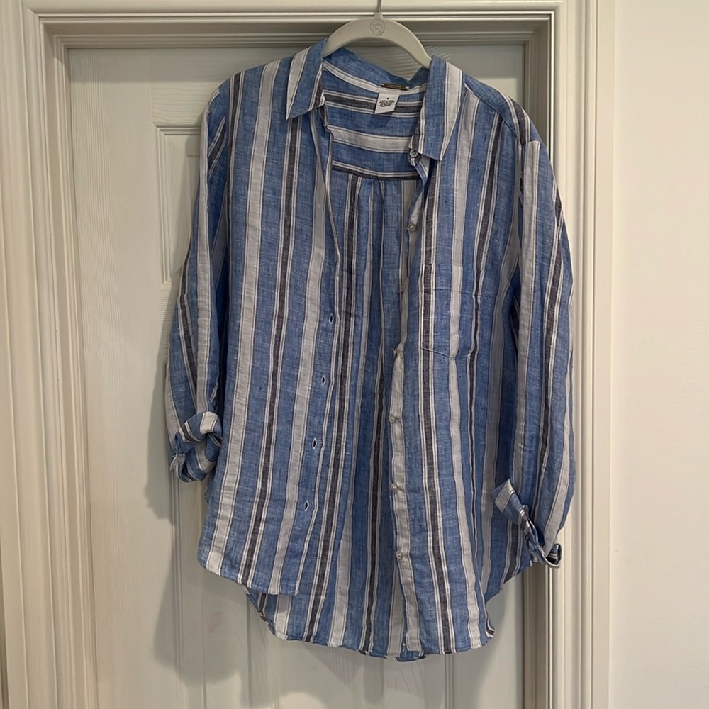 Magaschoni Linen Button Down